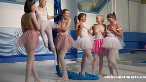 Ballet studio full of lustful ballerinas with wet pussies - HD - 10:28 video - from Fapality