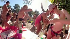 Painting table 2025 World Naked Bike RIde in Philadelphia WNBR PNBR - HD - 5:02 video - from Xfeed