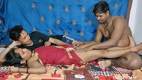 Young Indian Couple Convinced A Double Penetration - HD - 30:00 video - from IndianThreesome