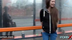 Skinny British Slut Leyla Flashes in Public - HD - 12:39 video - from XXXShake