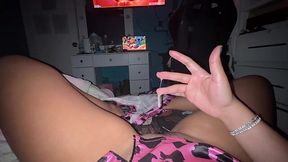Girl watching hentai and rubbing her creamy pussy with pink vibrator - HD - 10:59 video - from XGroovy