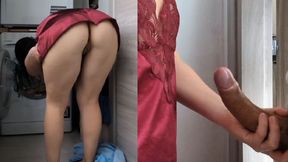 Stepmom gets stuck in the washing machine, stepson her - HD - 5:15 video - from xHamster