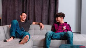 Chris, Roman & more caught jerking off in a wild bareback threesome with Jock-mates Caught, Chris & More! AS - HD - 53:31 video - from Around