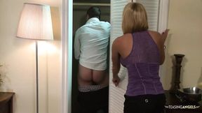 Blonde wife humiliates her husband when another man fucks her in front of him - HD - 23:32 video - featuring Krissy Lynn - from xHamster
