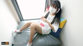 Cute Asian teen gets her big ass filled with an butt sex dildo - SD - 11:01 video - from AsianBabez