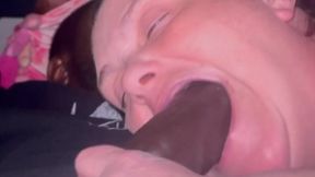 White girl gives best deepthroat mouth-job in intense amateur interracial scene - SD - 27:54 video - from MilfXL