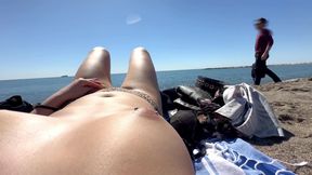 Topless Beach POV: Pulled Panties Aside to Tease a Stranger - HD - 1:51 video - from xHamster