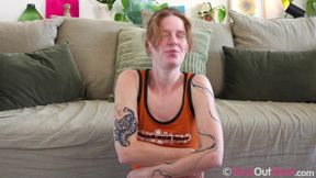 Fit Redhead with Tiny Tits Masturbates During Her Yoga Routine - HD - 13:49 video - from FapHouse
