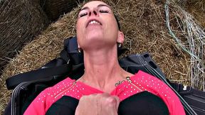 Roll in Hay with Hot Brunette - HD - 8:51 video - from Some.Porn
