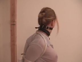 Amber michaels tied up tight ball gagged drooling! - 5:46 video - featuring Amber Michaels - from AbBDSM