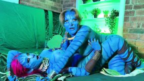 na vi avatar aliens 3 way threeway body paint bgg cosplay - HD - 27:13 video - from AnalVids