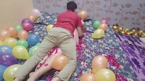 My College Girlfriend Gave Me a Hot Birthday Night Stand Surprise - Passionate Sex with Rose Petals & Balloons, Real Homemade - HD - 21:32 video - featuring Rose Petal - from xHamster