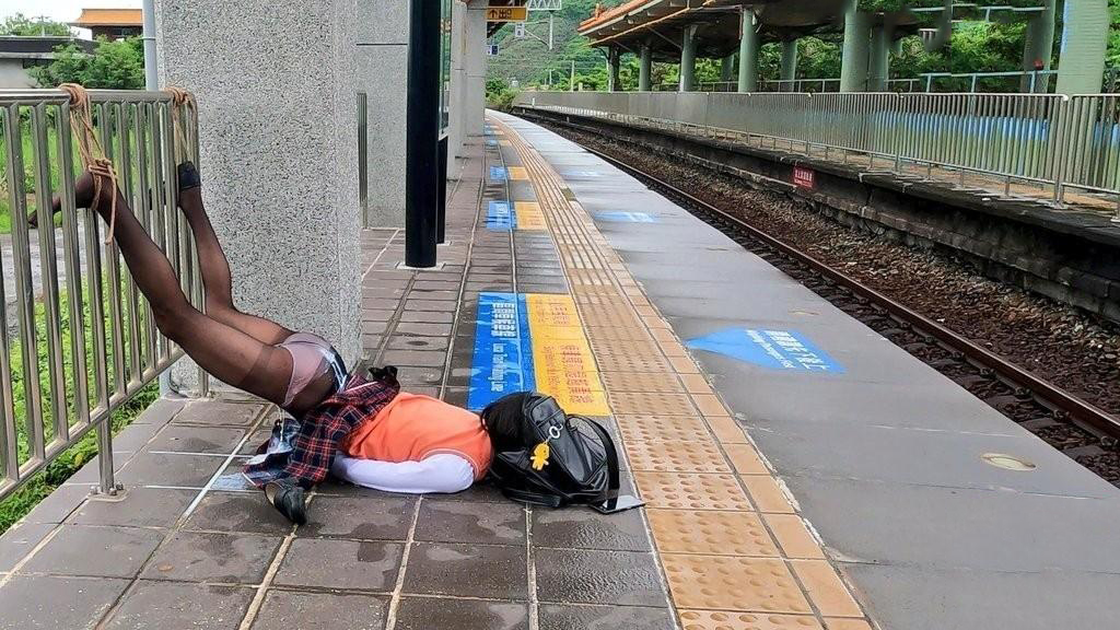 Crazy JAV XXX! Japanese tied girl gets outdoor bukkake in a public park - HD - 3:09 video - from JapanWhores