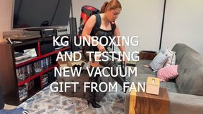 KG UNBOXING AND TESTING NEW VACUUM GIFT FROM FAN - SD - 18:05 video - from Clips4sale