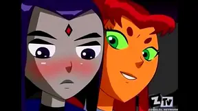 Starfire Raven Succumb to Lust in Fiery Hentai Tryst - 0:40 video - from HentaiLoverXhub
