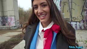 Quick Cash for Sexy Flight Attendant at Public Agent - Cum Fly With Me - Coco Bae - 15:00 video - from Xtits
