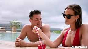 Poolside Passion: Glamorous MILF Forgets Husband, Rides Lover Hard - HD - 11:59 video - from XGroovy