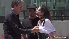 Masochistic slave ravaged in public bar - 5:05 video - from Xozilla