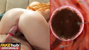 FAKEhub Redhead MILF makes him cum so hard the condom explodes impregnating her with a creampie - HD - 15:16 video - from xHamster