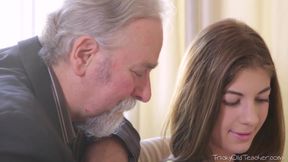 Horny Teen Student Lets Her Old Teacher Seduce Her During Doing Homework - HD - 8:12 video - from xHamster