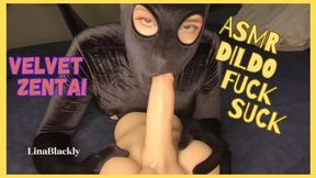 Velvet Zentai ASMR Dildo Fuck Suck - HD - 9:15 video - from Clips4sale