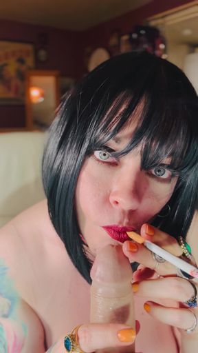 Wish This Was Daddy's Cock I Was Giving A Smoky Blowjob To! BJ Dildo Cocksucking Smoking Smoker - 4K - 4:01 video - from xHamster