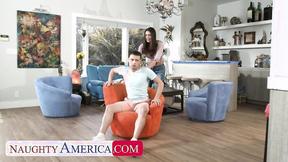 ”NaughtyAmerica: Titty Milf Abby Somers Rides Son's Friend On Her New Chair” - HD - 5:40 video - featuring Abby Somers - from LesbianBliss