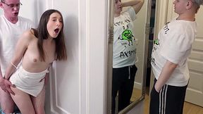 Slutty Slim Gal Lets Her BF's Stepdad Fuck Her In the Ass & Cum In Her Mouth Behind Her BF's Back - HD - 27:10 video - from XGroovy