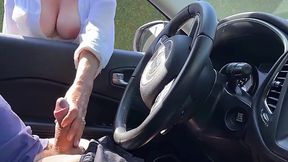 Sexy Busty MILF Helps a Stranger Cum, Milking His Dick Through the Car Window - HD - 8:34 video - from AnySex