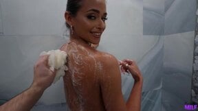 My Stepmom wants my help in the shower! - Armani Black - HD - 8:00 video - from Fapnado