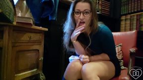 Naughty librarian Dani Daniels shows off her bush - 10:26 video - featuring Dani Daniels - from SexPester